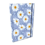 Szkolne artykuły papiernicze - Notes A5 w kratkę z gumką Soft Touch Stokrotki Retro - miniaturka - grafika 1