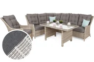 Meble ogrodowe - Narożny zestaw mebli ogrodowych lewy Alicante Light Grey / Grey Melange - miniaturka - grafika 1