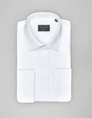 Koszule męskie - koszula fabrizia 00572 na spinki biały slim fit - miniaturka - grafika 1