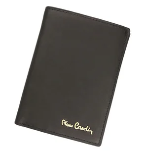 PIERRE CARDIN skórzany portfel męski 326 MAR czarny mat -Ochrona RFID 326 - Portfele - miniaturka - grafika 1