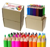 Kredki, ołówki, pastele i pisaki - Zestaw Stolikowy Kredek Trójkątnych Jumbo 60 Szt Nr 1 Shan 0584 - miniaturka - grafika 1