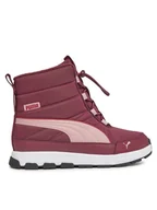 Buty dla dziewczynek - Puma Śniegowce Evolve Boot Jr 392644 04 Bordowy - miniaturka - grafika 1