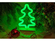 Ozdoby bożonarodzeniowe - Neon FOREVER TF1 Wood Stand LED Choinka Zielony FLNW03 - miniaturka - grafika 1