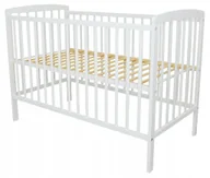 Łóżeczka i kojce - Łóżeczko niemowlęce Kacper biały z gryzakami 120x60 Lettino norma UE - miniaturka - grafika 1