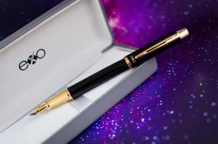Pióro wieczne EXO Aries, czarny, wykończenia złote - Pióra wieczne - miniaturka - grafika 1