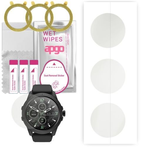 3x folia ochronna hydrożelowa MATOWA do Kumi GW2 - apgo Smartwatch Hydrogel MATTE Protection Ochrona na ekran smartwatcha