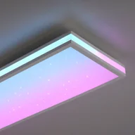 Lampy sufitowe - Paul Neuhaus Lampa sufitowa biała prostokątna z diodą LED i pilotem - Trafalgar - miniaturka - grafika 1