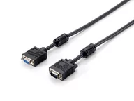 Kable komputerowe i do monitorów - Equip Kabel do monitora, przedłużacz SVGA D-sub15 m/15f, ferryt 15m, black (118805) - miniaturka - grafika 1