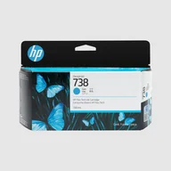 Tusze oryginalne - Wkład z atramentem błękitnym HP DesignJet 738 130 ml - miniaturka - grafika 1
