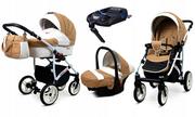 Wózki dziecięce - BabyLux WhiteLux 4w1 + baza Isofix 5903890859435 - miniaturka - grafika 1