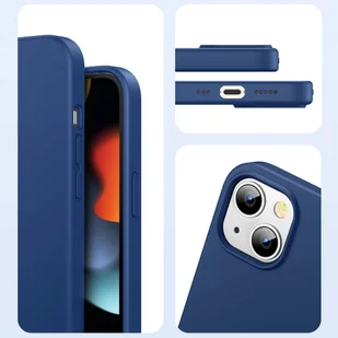 Ugreen Protective Silicone Case gumowe elastyczne silikonowe etui pokrowiec iPhone 13 niebieski - Etui i futerały do telefonów - miniaturka - grafika 6