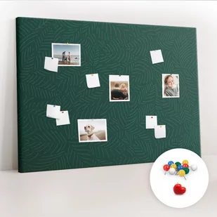 Duża Tablica, Korek 100x140 cm Wzór Wzór liści + Pinezki Kolorowe - Tablice i flipcharty - miniaturka - grafika 1