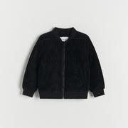 Kurtki i płaszcze dla dziewczynek - Reserved - Pikowana kurtka bomber - Czarny - miniaturka - grafika 1
