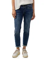 Spodnie damskie - Street One Damskie spodnie jeansowe Used, Authentic Deep Indigo Wash, 27W / 28L - miniaturka - grafika 1
