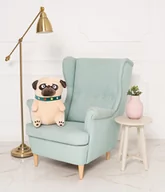 Maskotki i pluszaki - Miś Gustaw Duży Pies Mops Max Pluszak beżowy 40cm - miniaturka - grafika 1