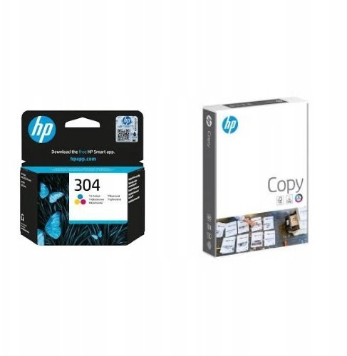 Tusz HP 304 Kolor N9K05AE + Papier ksero COPY N9K05AE + HP-005318