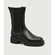 Botki damskie - Calvin Klein Skórzane sztyblety CHELSEA - miniaturka - grafika 1