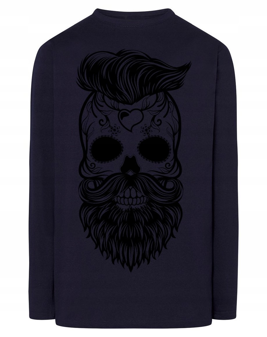 Longsleeve męski nadruk Czaszka Broda r.L