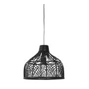 Lampy sufitowe - Czarna lampa sufitowa z rattanowym kloszem ø 42 cm Pocita – Light & Living - miniaturka - grafika 1