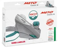 Cenówki - Meto HACCP znacznik ręczny (do etykiet 26 x 16 mm, 14 wstępnie zdefiniowanych tekstów, 2 wiersze, 20-cyfrowe, meto Classic M, srebrno-morski) - miniaturka - grafika 1