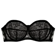 Biustonosze - Biustonosz samonośny z prześwitującego materiału - Szary - miniaturka - grafika 1