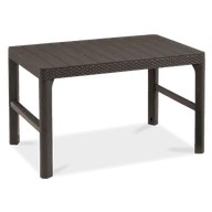 Stoły ogrodowe - ALLIBERT LYON RATTAN Stół ogrodowy 116 x 71x 40/65 cm, brązowy 17205429 - miniaturka - grafika 1