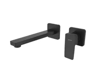 Baterie umywalkowe - Sapho - Bateria umywalkowa 2-otworowa TURSI matowa czarna - miniaturka - grafika 1