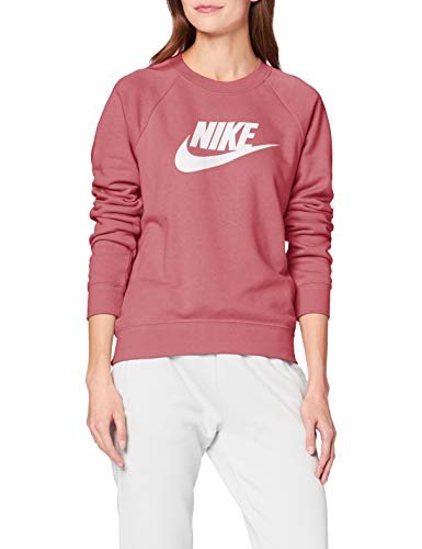 NIKE Damska koszulka z długim rękawem W Nsw Essntl Crew Flc Hbr