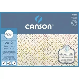 Blok Do Akwareli 25X36 300G 20K Canson Rough Grain Aquarelle - Podobrazia, bloki, papiery - miniaturka - grafika 1