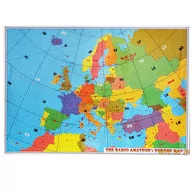 Akcesoria do krótkofalówek - Mapa Europy 68cm x 48cm z podziałem na kraje i lokatory UKF - miniaturka - grafika 1