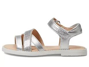 Geox J Karly Girl sandały damskie, srebrne, rozmiar 32 EU, srebro, 32 EU - Sandały damskie - miniaturka - grafika 1