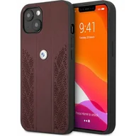 Etui i futerały do telefonów - BMW Etui BMHCP13MRSPPR iPhone 13 6,1" czerwony/red hardcase Leather Curve Perforate BMW000394 - miniaturka - grafika 1