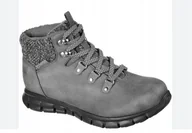 Botki damskie - Skechers Damskie Botki Sznurowane Szare 41 Ż5C - miniaturka - grafika 1