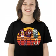 Moda i Uroda OUTLET - P150 KOSZULKA DLA DZIEWCZYNKI MONSTER HIGH PREZENT BAWEŁNA CZARNA 140 - miniaturka - grafika 1