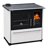 Kuchnie węglowe - Nordflam Kuchnia Glass 850 biała lewa 58x89x64 - miniaturka - grafika 1