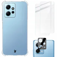 Etui i futerały do telefonów - Bizon Etui + 2x szkło + obiektyw Case Clear Pack do Xiaomi Redmi Note 12 4G, przezroczyste - miniaturka - grafika 1