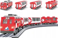 Klocki - KLOCKI POCIĄG EKSPRES SZWAJCARSKI LODOWCOWY KOLEJKA Z WAGONAMI TORY - miniaturka - grafika 1