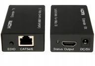 Kable - Extender Konwerter Hdmi Na Lan Po Skrętce Rj45 60M - miniaturka - grafika 1