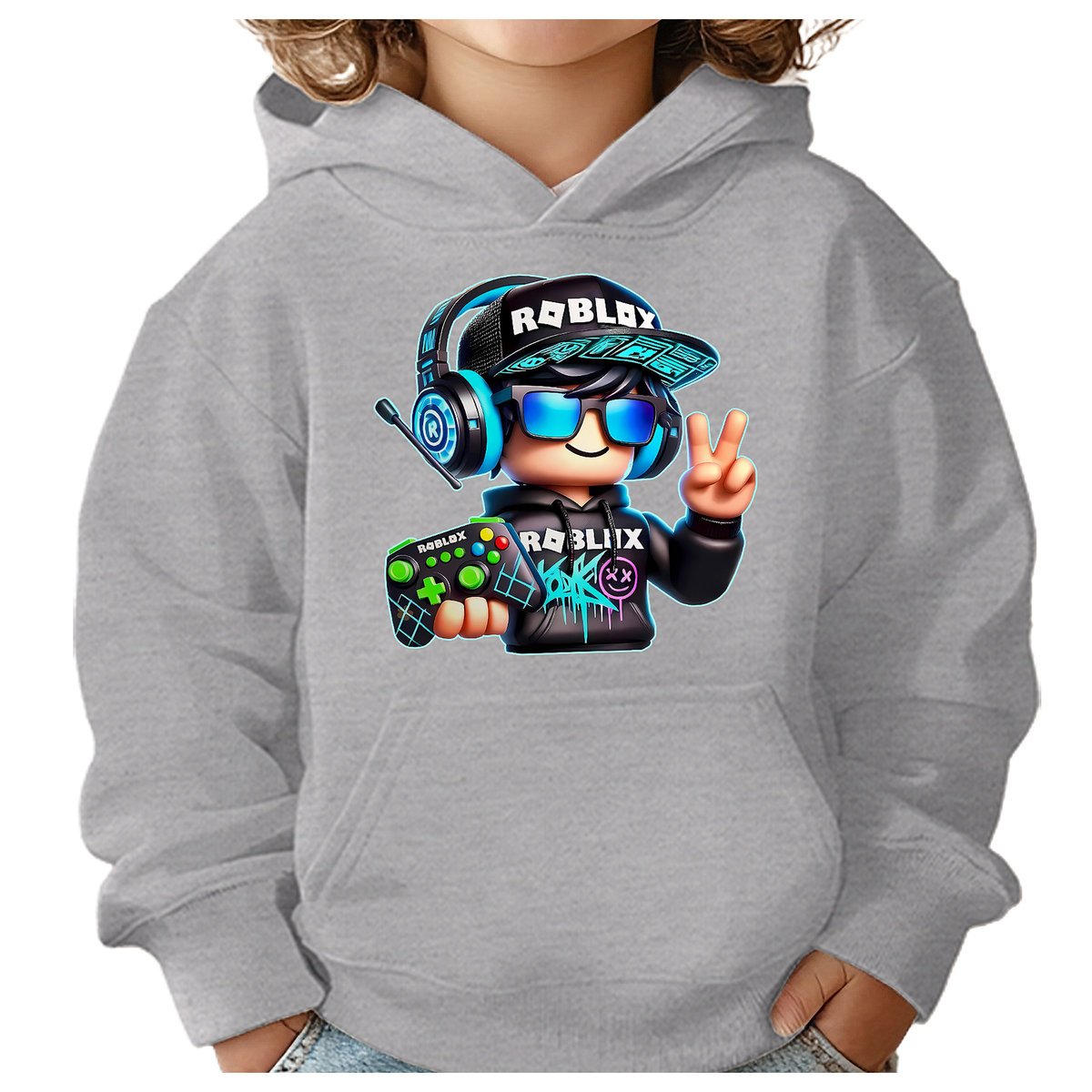BLUZA DZIECIĘCA Z KAPTUREM ROBLOX GRACZ 134-140 DLA DZIECKA PREZENT