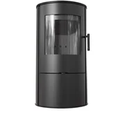 Piece wolnostojące - Piec stalowy koza ROLLO Ø 150 7 kW czarne wyłożenie - miniaturka - grafika 1