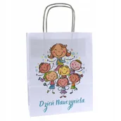 Akcesoria do pakowania - torebka prezentowa z nadrukiem dzień nauczyciela - miniaturka - grafika 1