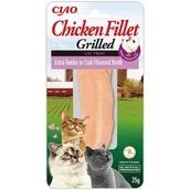 Przysmaki dla kotów - Inaba Ciao Grillowany Filet z Kurczaka dla Kota : Smak - Extra delikatny kurczak w bulionie z kraba 25g - miniaturka - grafika 1