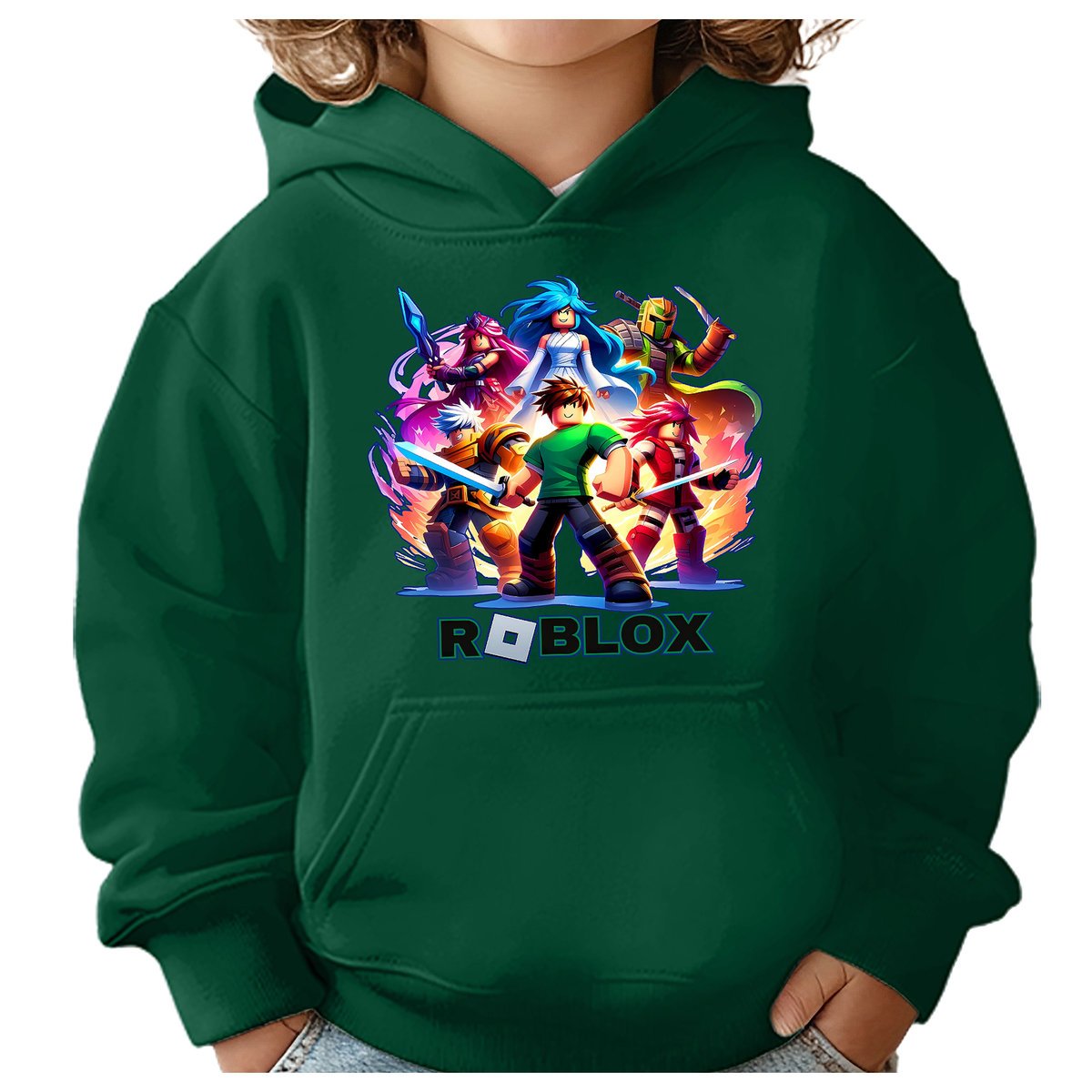 BLUZA DZIECIĘCA Z KAPTUREM ROBLOX 134-140 DLA DZIECKA PREZENT