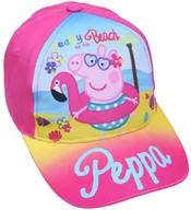 Czapki damskie - Ciemnoróżowa czapka z daszkiem Świnka Peppa 52 cm - miniaturka - grafika 1
