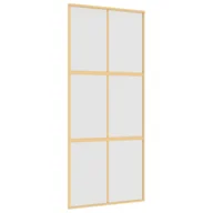 Drzwi wewnętrzne - Drzwi przesuwne, złote, 90x205 cm, mrożone szkło ESG, aluminium 8721012119949 - miniaturka - grafika 1