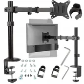 Inne akcesoria audio-wideo - MOCNY BIURKOWY OBROTOWY UCHWYT MONITORA UNIWERSALNY LCD NA MONITOR 10-32'' - miniaturka - grafika 1