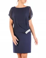 Sukienki - Sukienka Sonia 42 letnia damska na wesele elegancka na komunie wizytowa - miniaturka - grafika 1