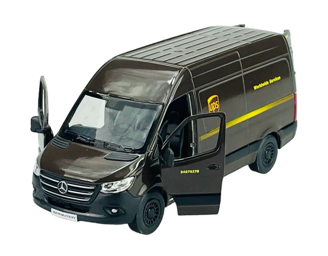 KINSMART MERCEDES-BENZ SPRINTER CS30 W907 W910 UPS 1:48 BEZ PUDEŁKA KT5426