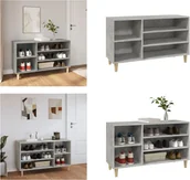 Szafki na buty - vidaXL Stojak na buty betonowy szary 102x36x60 cm materiał drewnopochodny - Szafka na buty - Szafki na buty - Stojak na buty - Przechowywanie butów - miniaturka - grafika 1