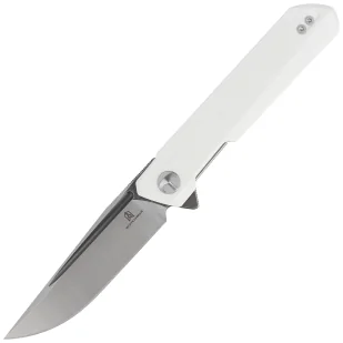 Nóż składany Bestechman Dundee White G10, Grey Titanized / Satin D2 by Ostap Hel (BMK01G) - Noże - miniaturka - grafika 1